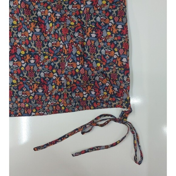 Lucky Brand Wild Life Print Long Sleeve V Neck Shirt Size Small - Picture 12 of 13